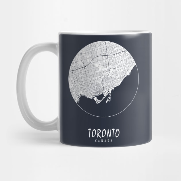 Toronto, Ontario, Canada City Map - Full Moon by deMAP Studio